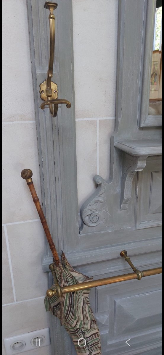 Vestiaire d’époque Napoléon III bois peint.-photo-6