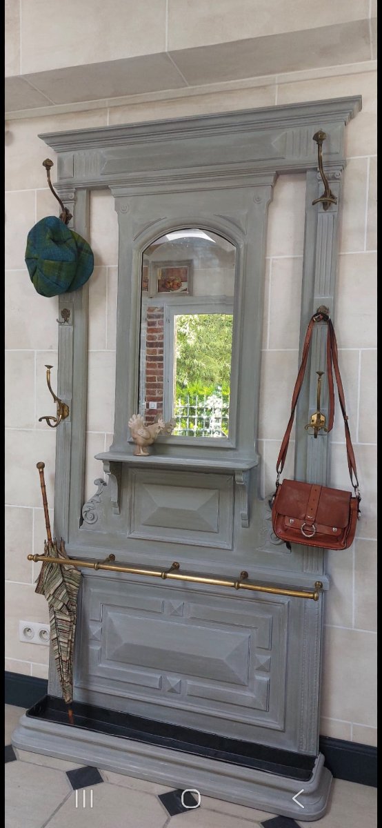 Vestiaire d’époque Napoléon III bois peint.-photo-7