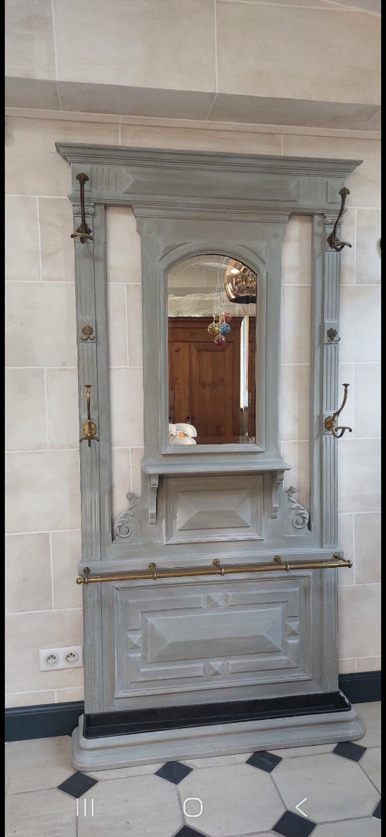Vestiaire d’époque Napoléon III bois peint.-photo-8