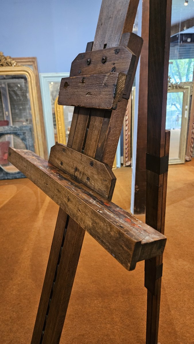 Large, Adjustable Easel From The 19th Century-photo-3