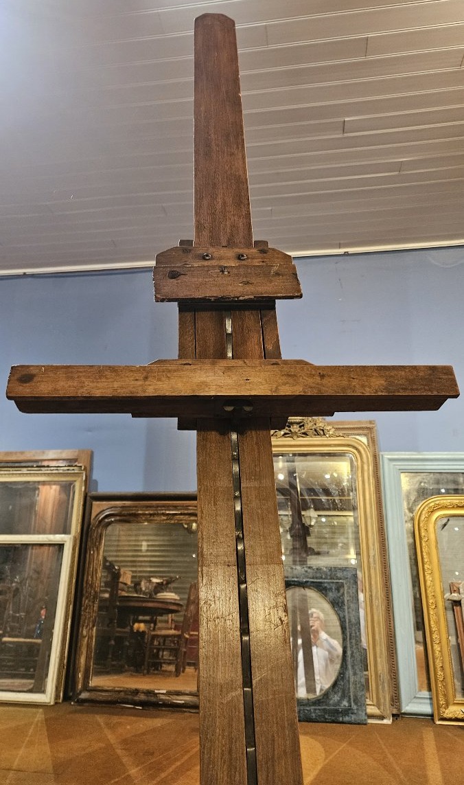 Large, Adjustable Easel From The 19th Century-photo-4