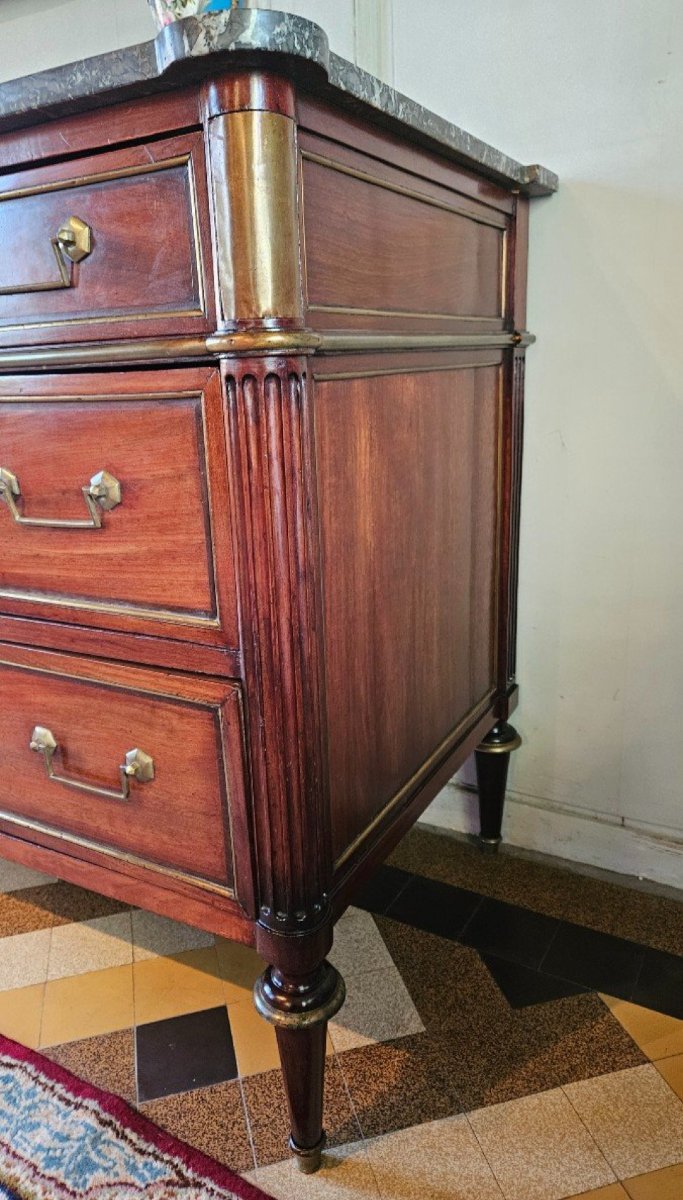 Commode d'époque Louis XVI En Acajou.-photo-4