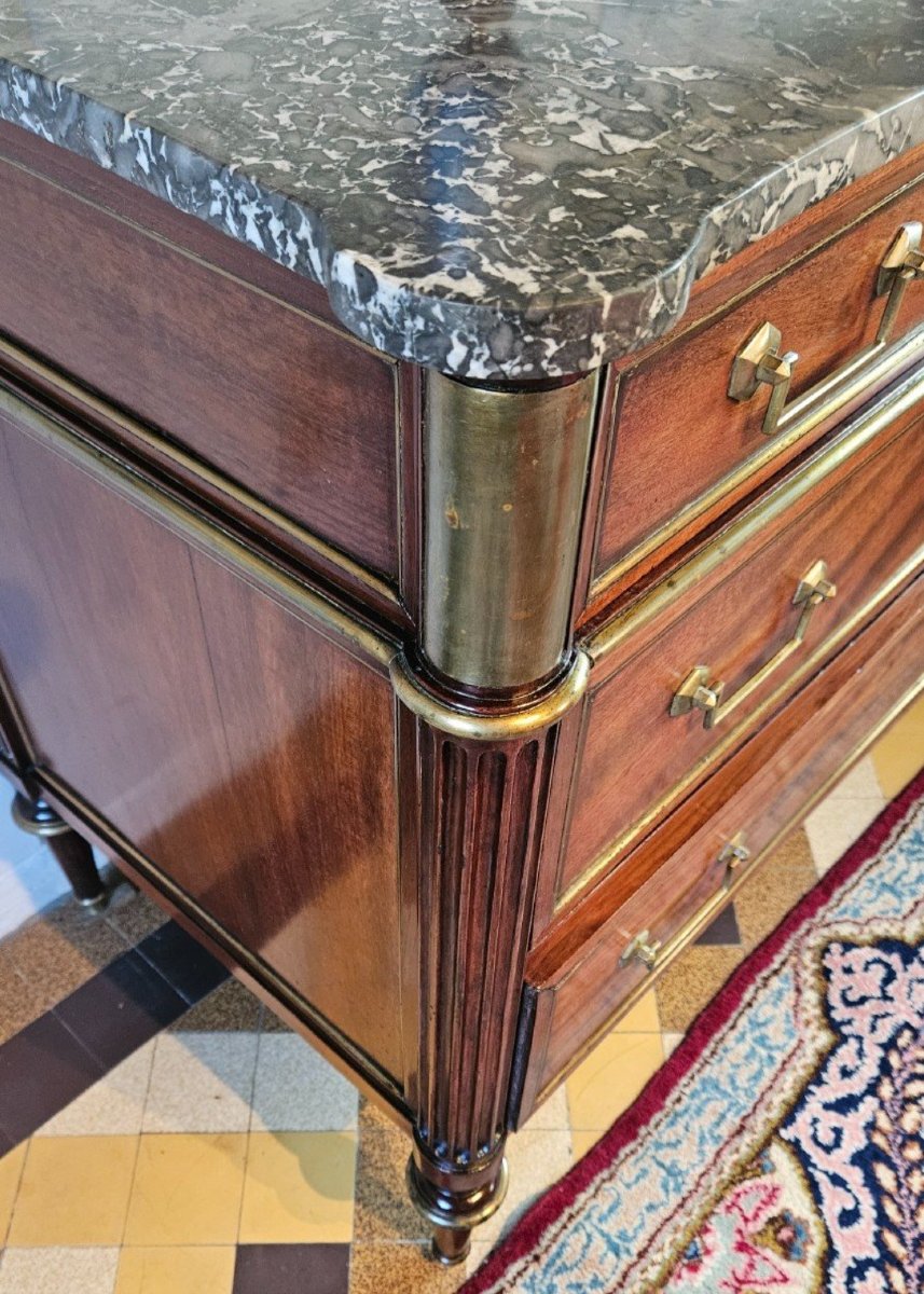 Commode d'époque Louis XVI En Acajou.-photo-6