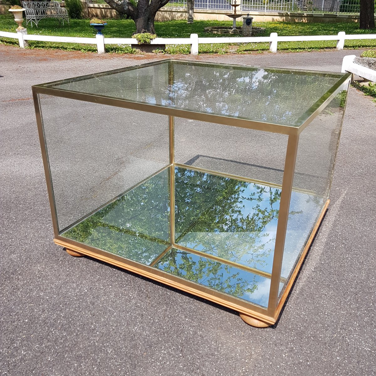 Low Display Case, Brass Counter. 