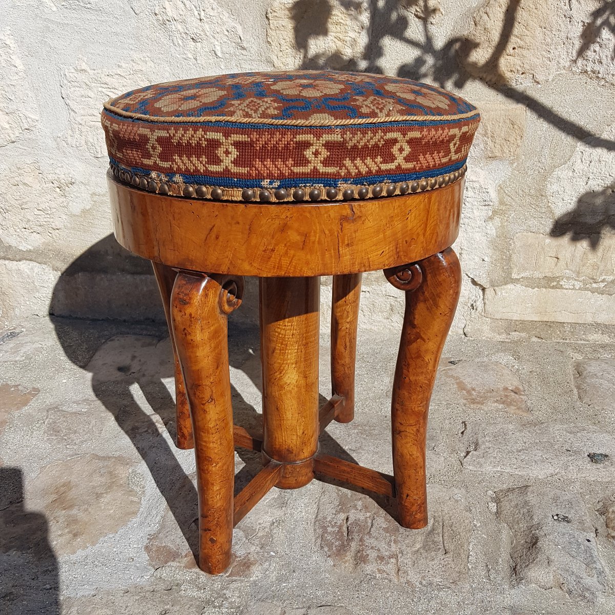 Tabouret De Piano d'époque Charles X.-photo-2