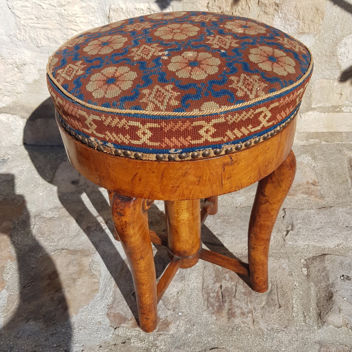 Tabouret De Piano d'époque Charles X.-photo-3