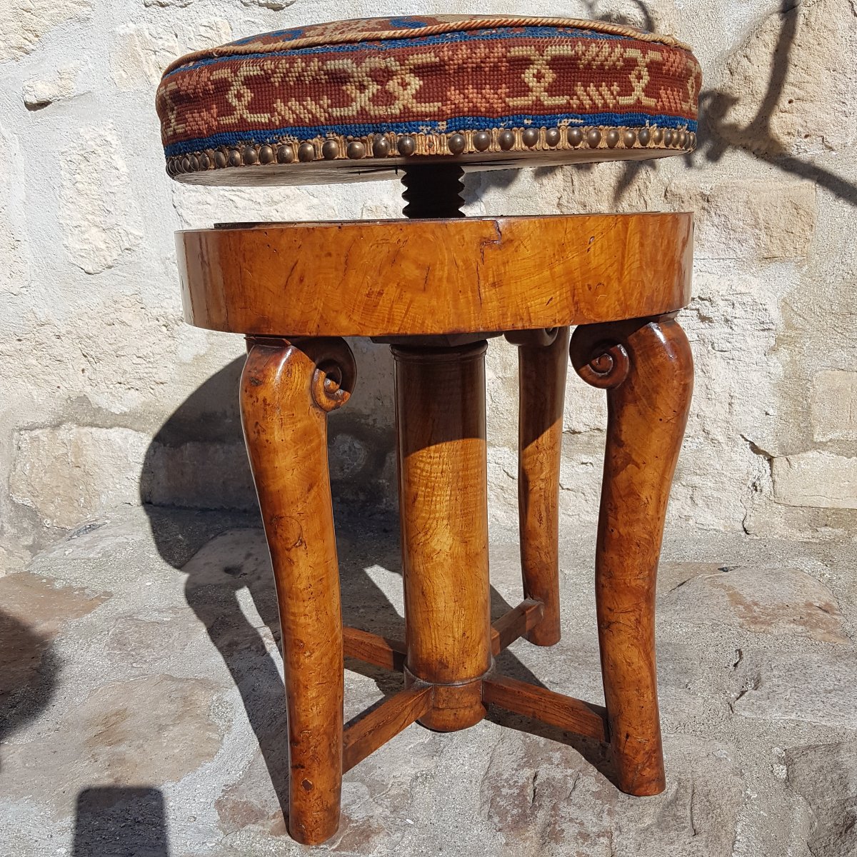 Tabouret De Piano d'époque Charles X.-photo-2