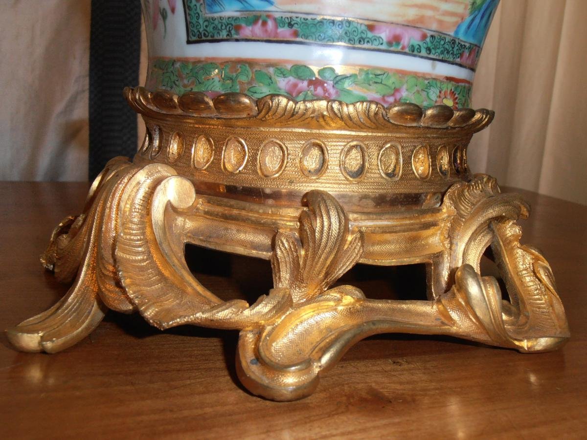 Paire De Lampes Carcel En Porcelaine De Chine XIXème Siècle-photo-6