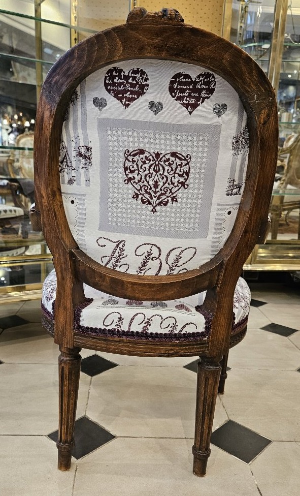 Fauteuil d'Enfant De Style Louis XVI. Fin XIXème Siècle.-photo-1