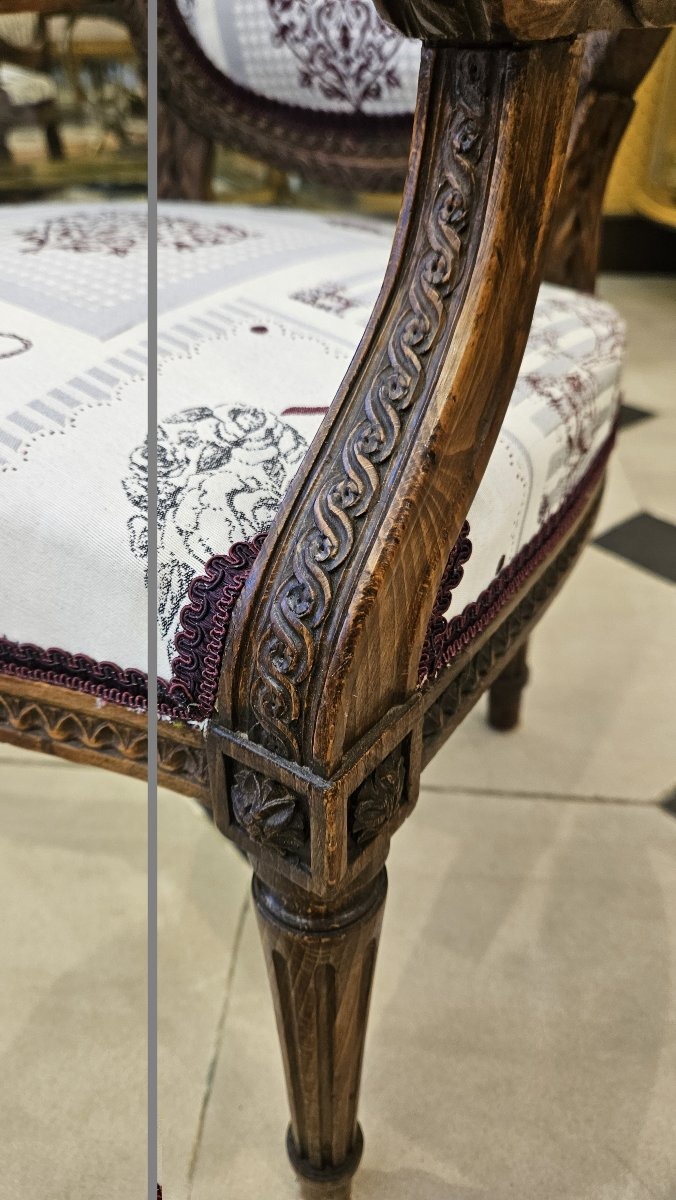Fauteuil d'Enfant De Style Louis XVI. Fin XIXème Siècle.-photo-3