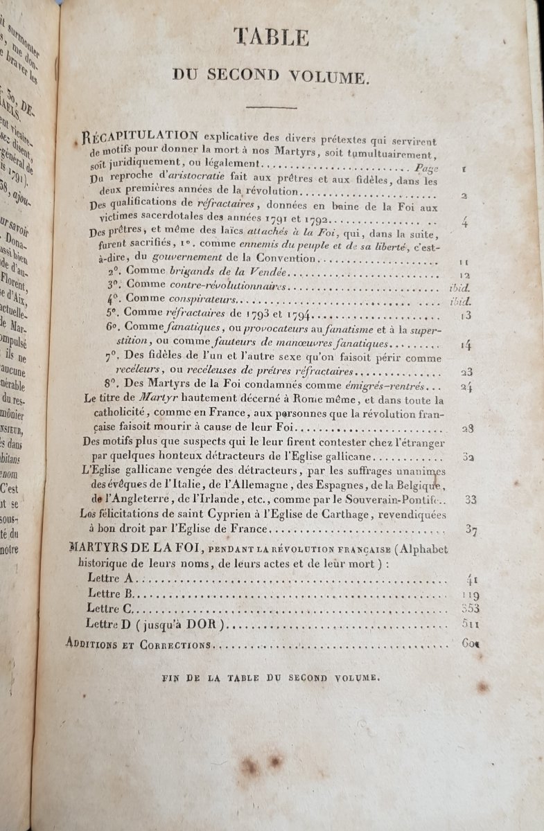 Les Martyrs de la Foi pendant la Révolution française, ou Martyrologe. Edition originale 1821.-photo-2