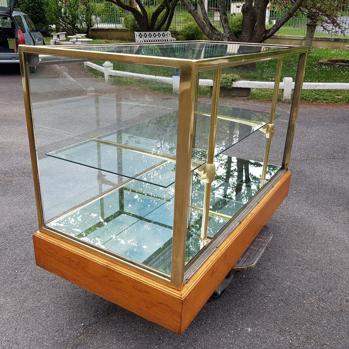   Brass Store Counter Display Case—early 20th Century.-photo-3
