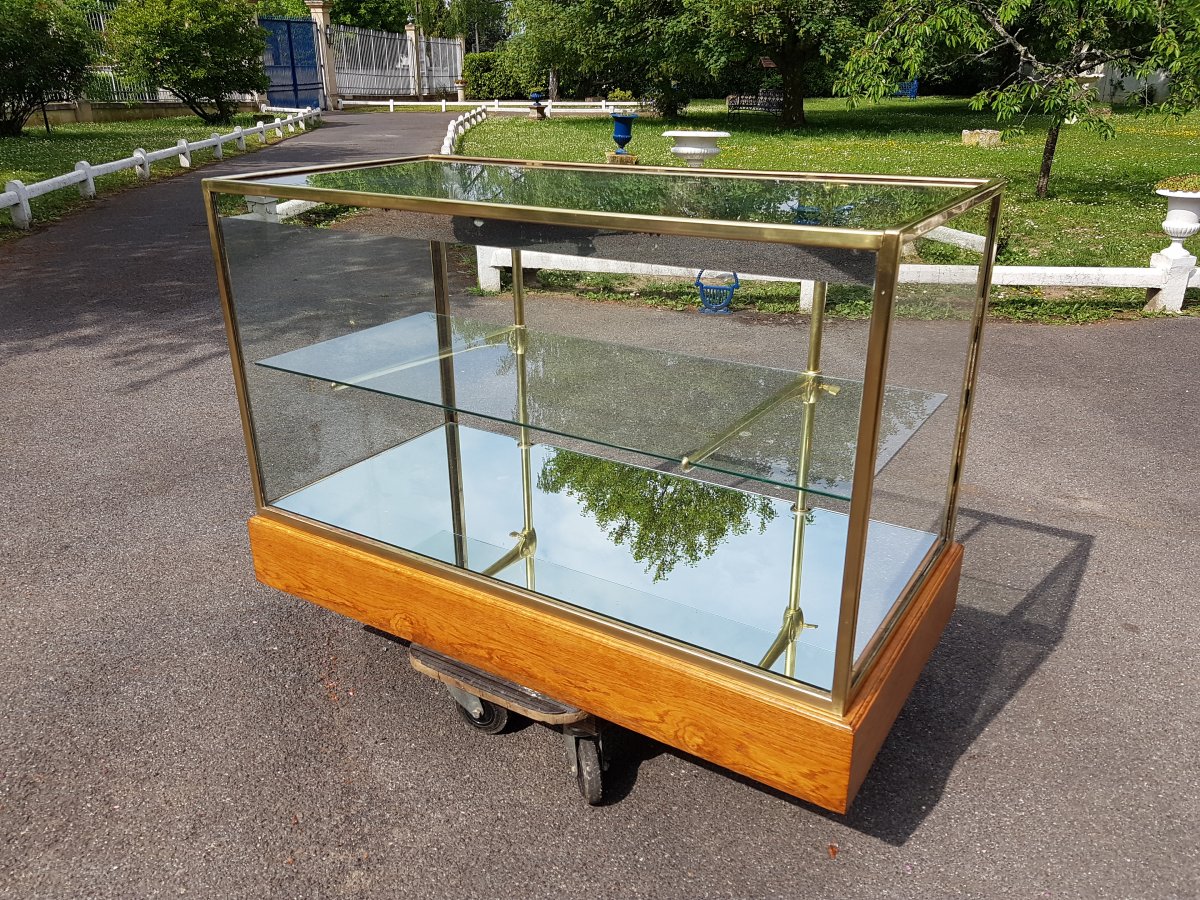   Brass Store Counter Display Case—early 20th Century.-photo-4