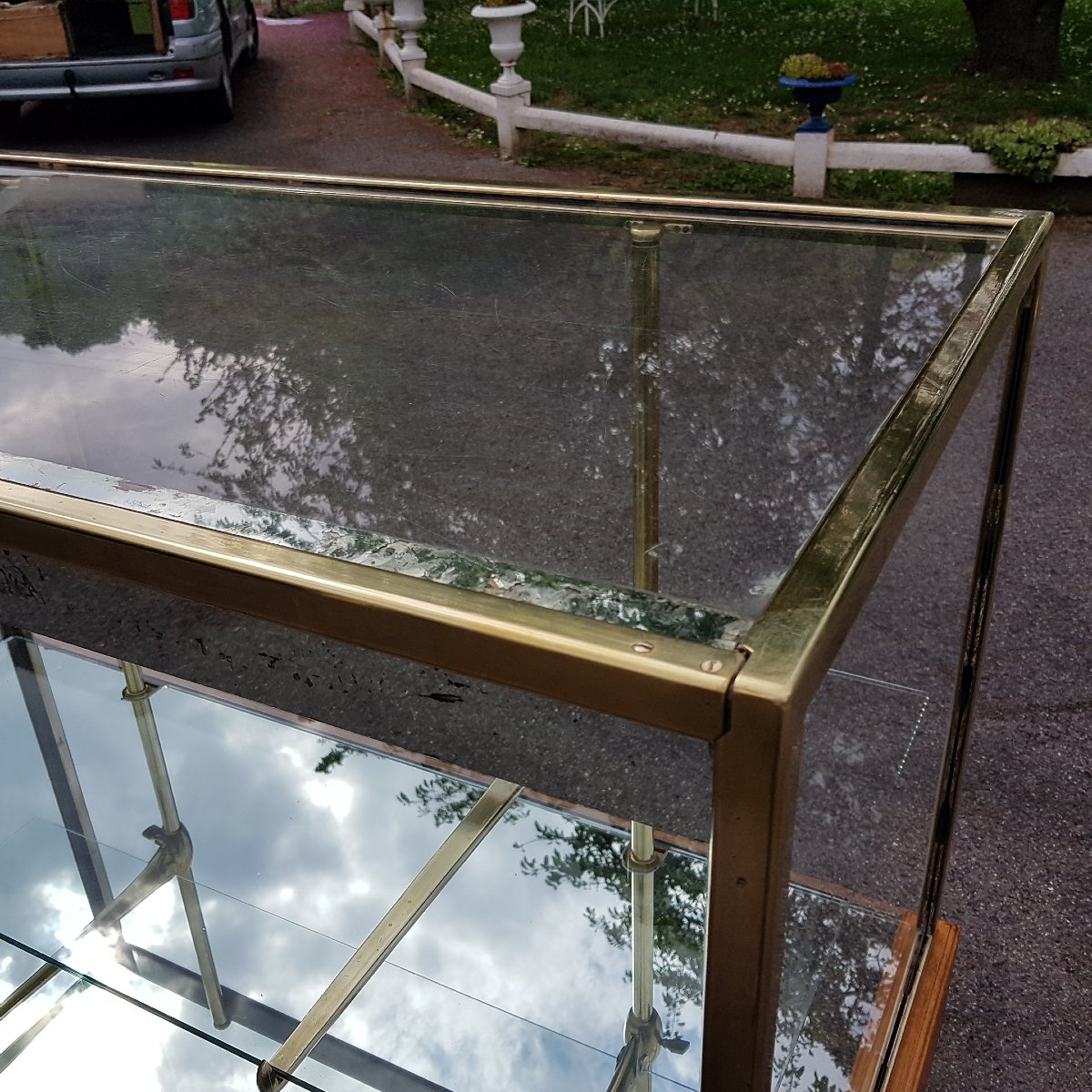   Brass Store Counter Display Case—early 20th Century.-photo-2