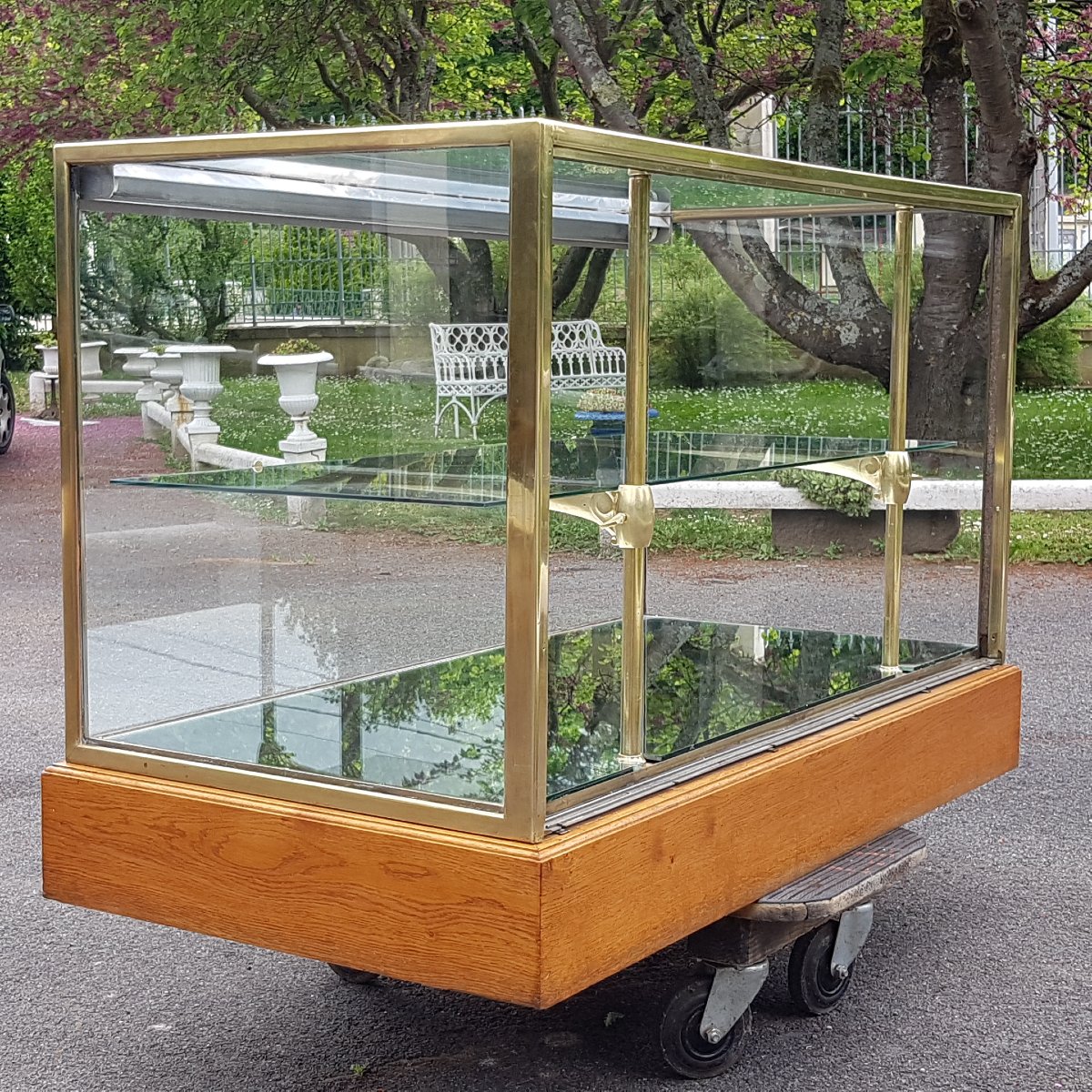   Brass Store Counter Display Case—early 20th Century.