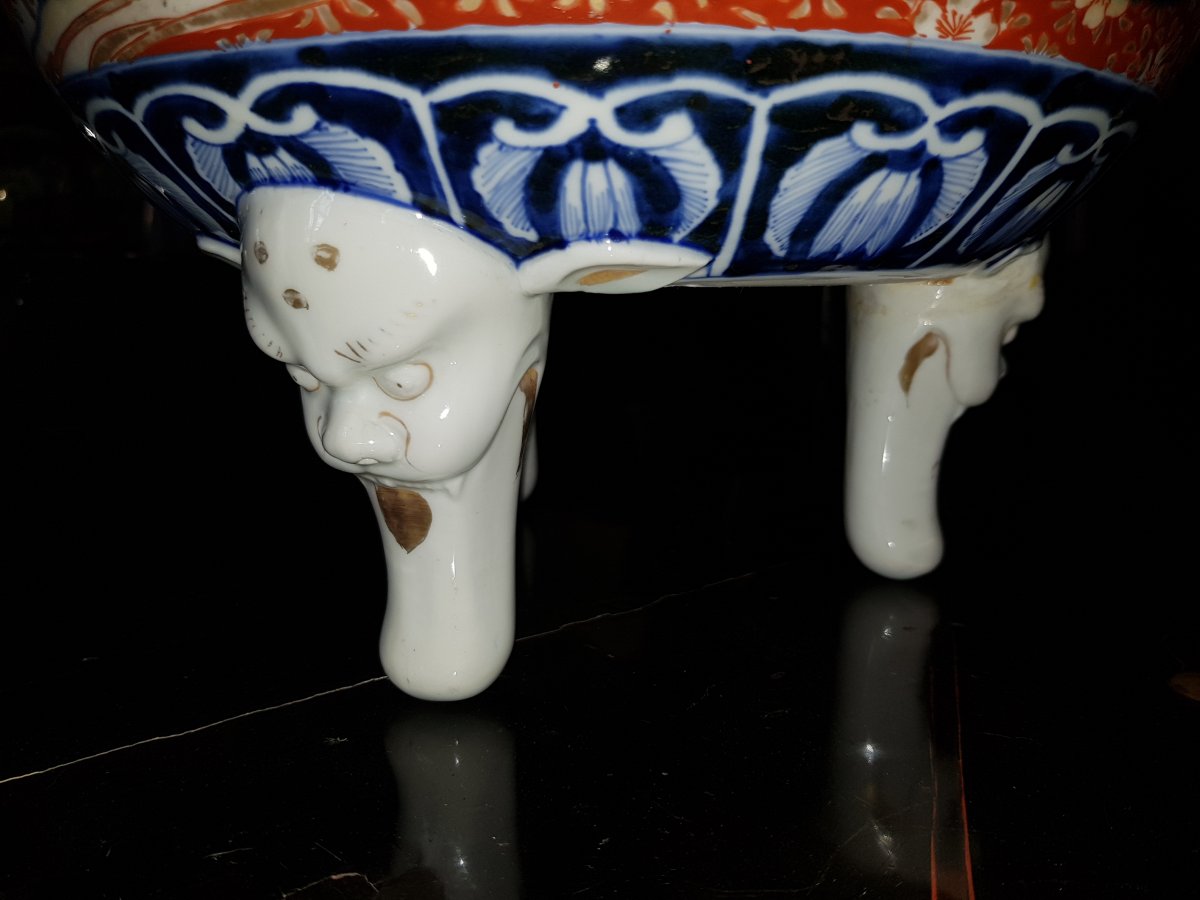 Pot -pourri à Décor  Imari En Porcelaine Du Japon Fin XIX ° Siecle.-photo-6