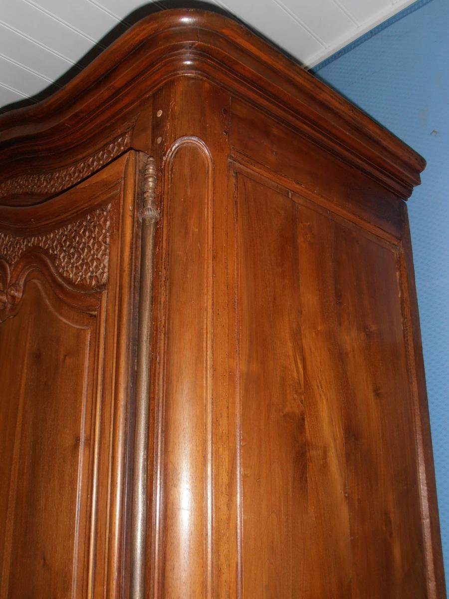 Wardrobe In Walnut Wood " Ile De France" From The Eighteenth Century.-photo-3