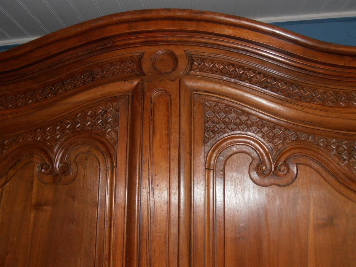 Wardrobe In Walnut Wood " Ile De France" From The Eighteenth Century.-photo-4