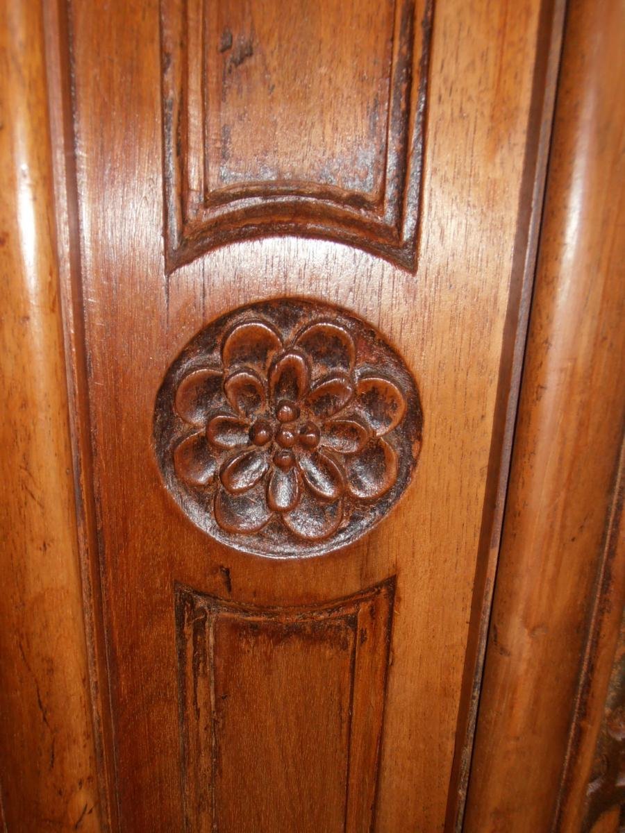 Wardrobe In Walnut Wood " Ile De France" From The Eighteenth Century.-photo-6