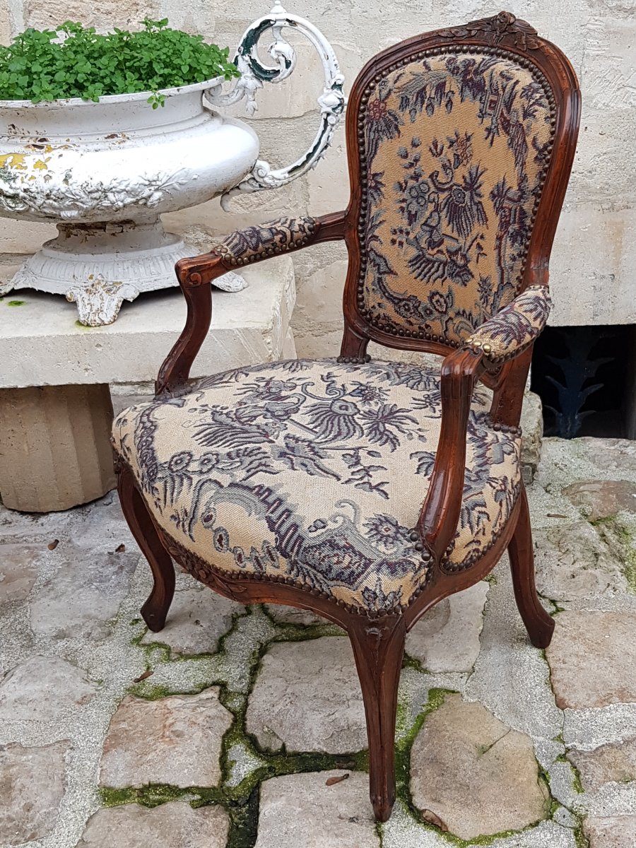 Two Cabriolet Chairs  XVIII° Century.-photo-2