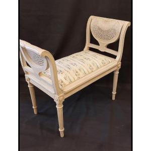 Banquette de piano de style Louis XVI. Epoque 1900.