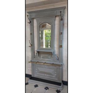 Vestiaire d’époque Napoléon III bois peint.