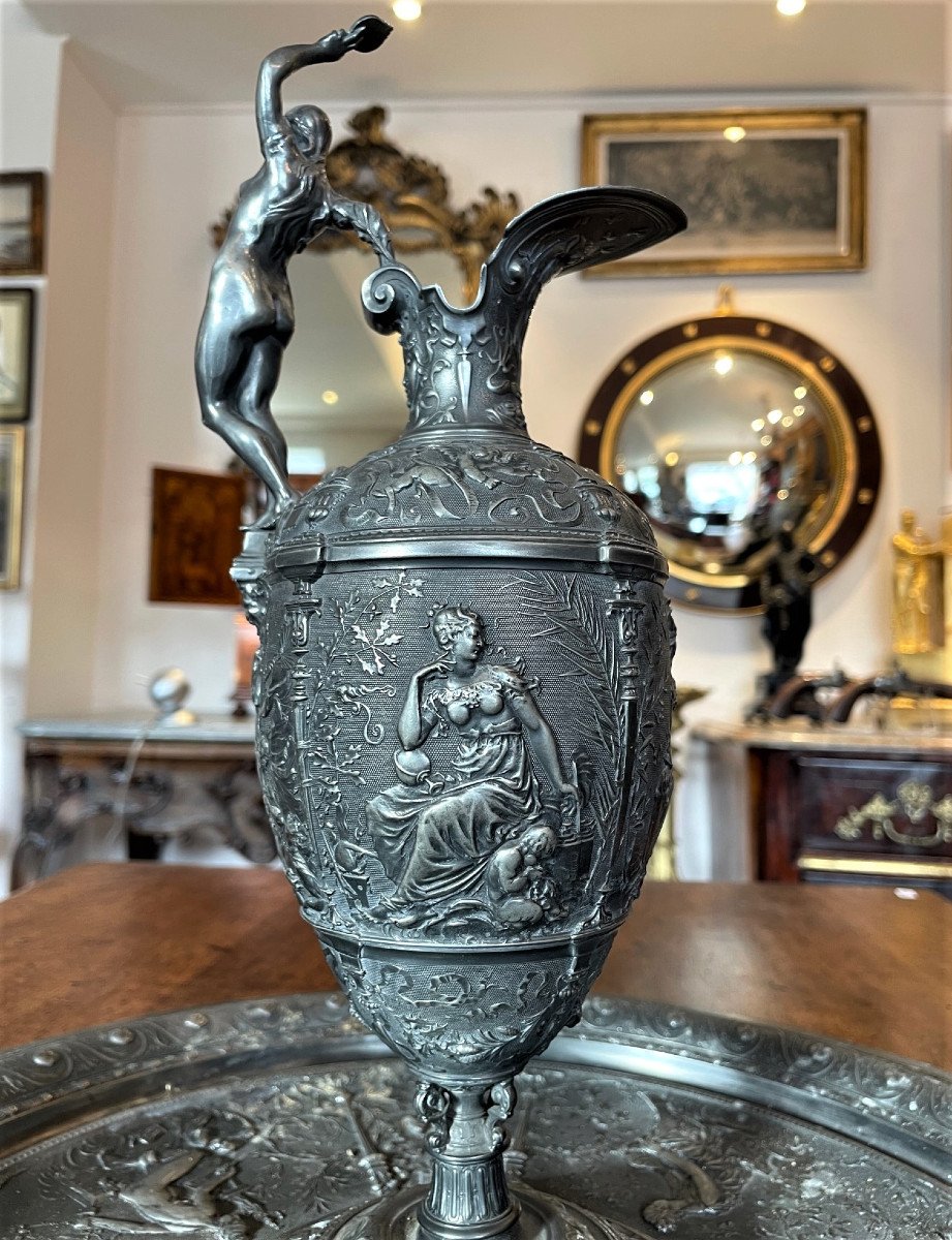 The Arts, Ewer And Its Basin By Jules Brateau-photo-3