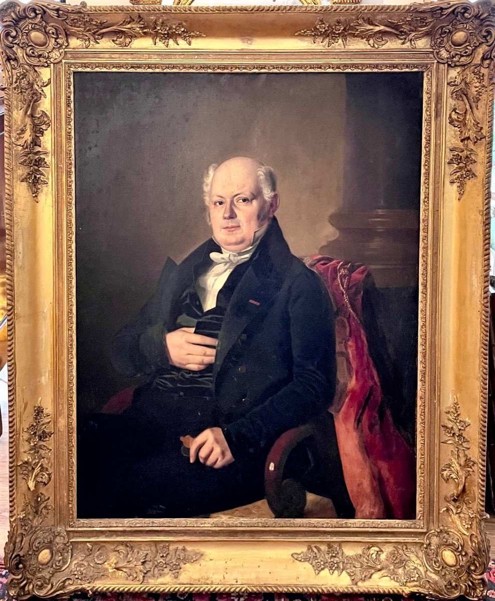 Grand Portait d'Homme Signé
