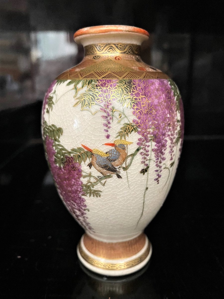Pair Of Miniature Satsuma Vases-photo-3