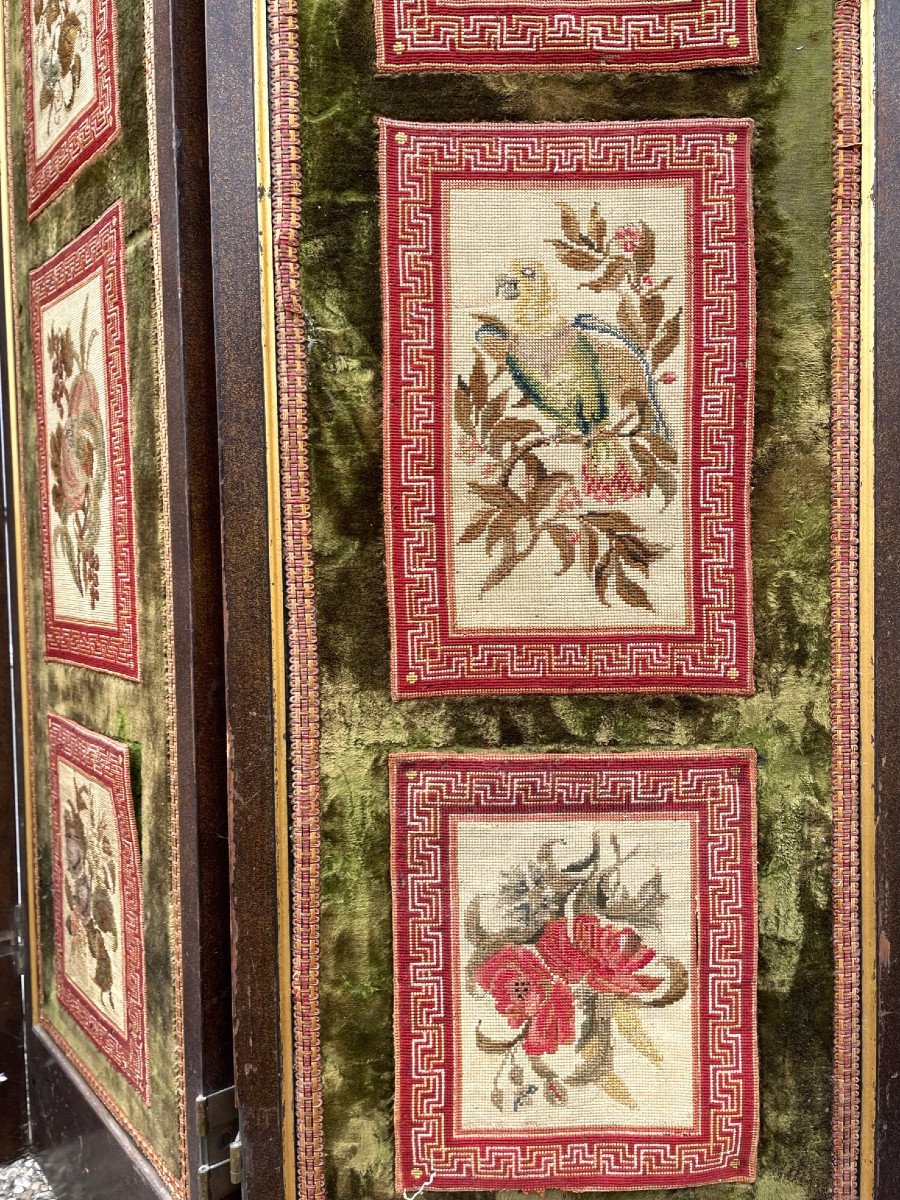 Lacquered Wood Screen And Louis XVI Tapestry-photo-4