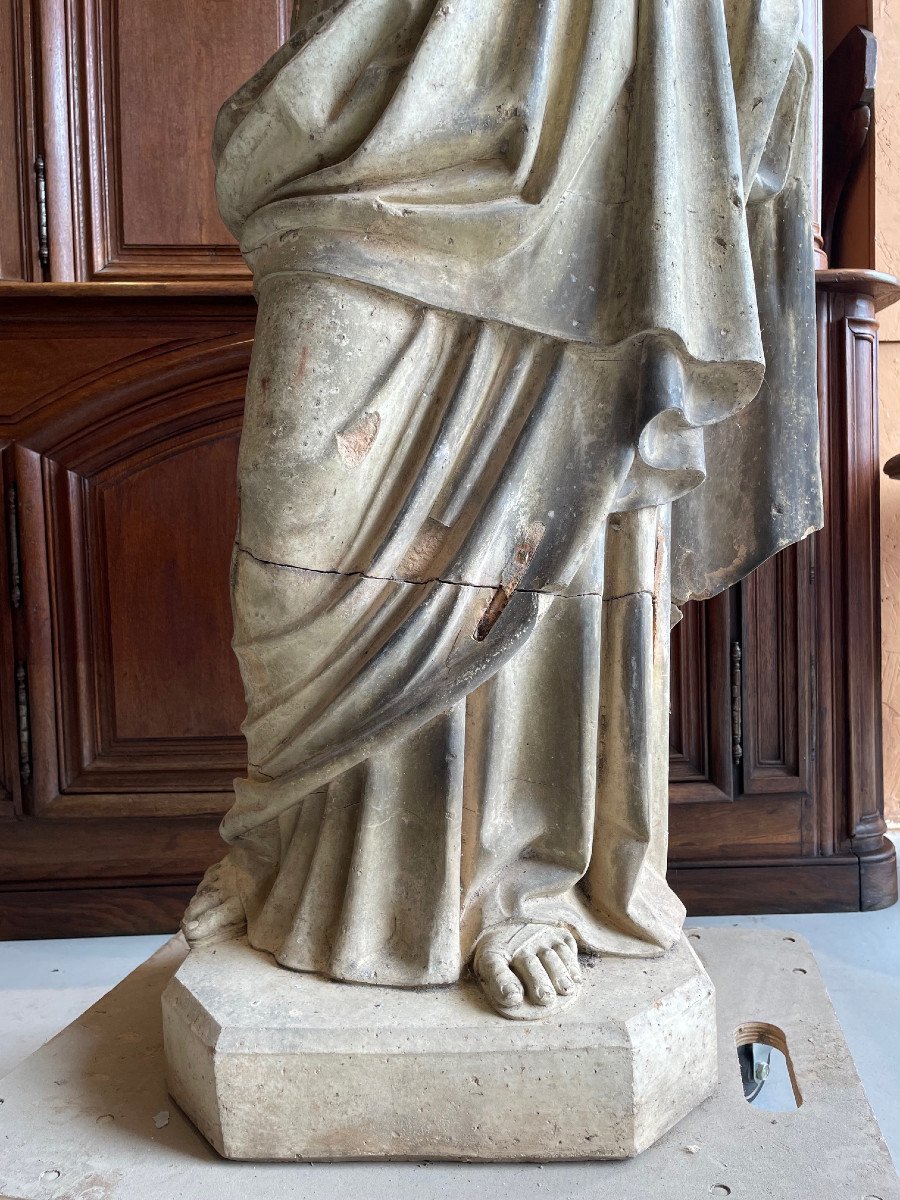 Saint Joseph, Large Terracotta 18th-photo-3
