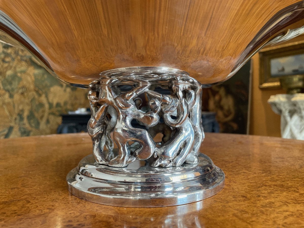 Centerpiece In Silver Metal Jean Boggio-photo-3