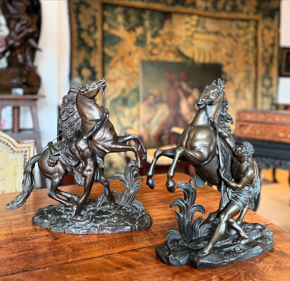 Pair Of Bronzes, Marly Horses
