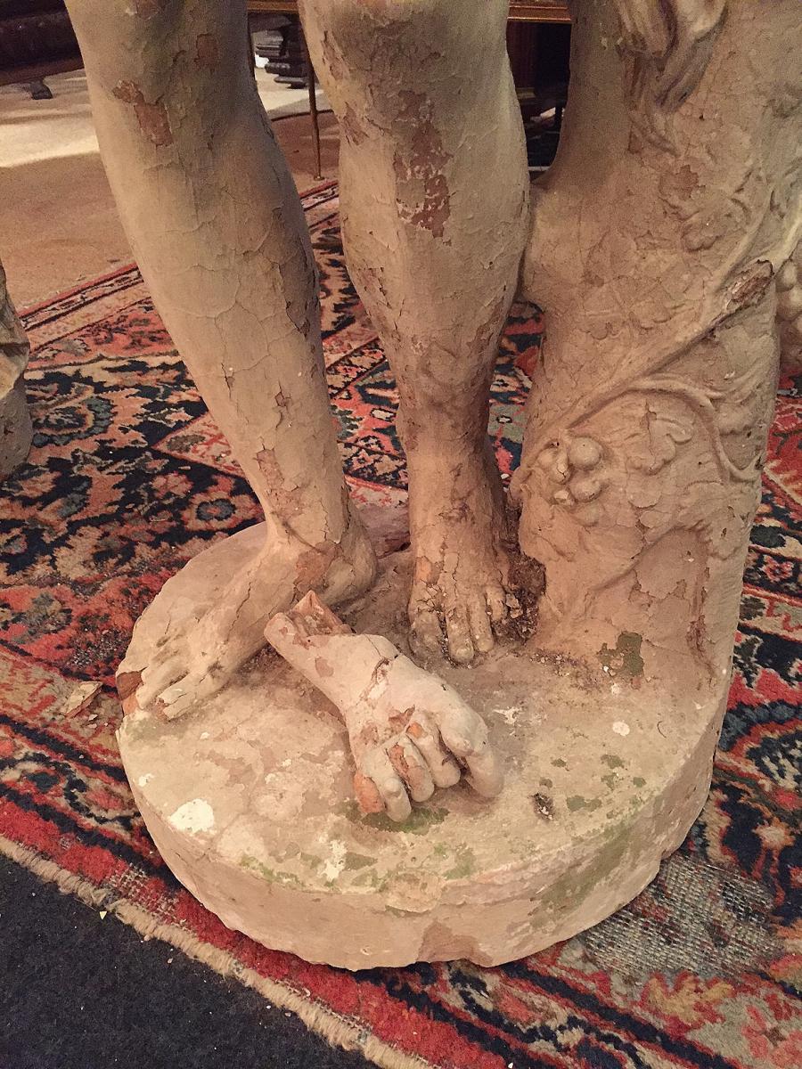 Satues Empire Period Pair Of Terracotta-photo-6