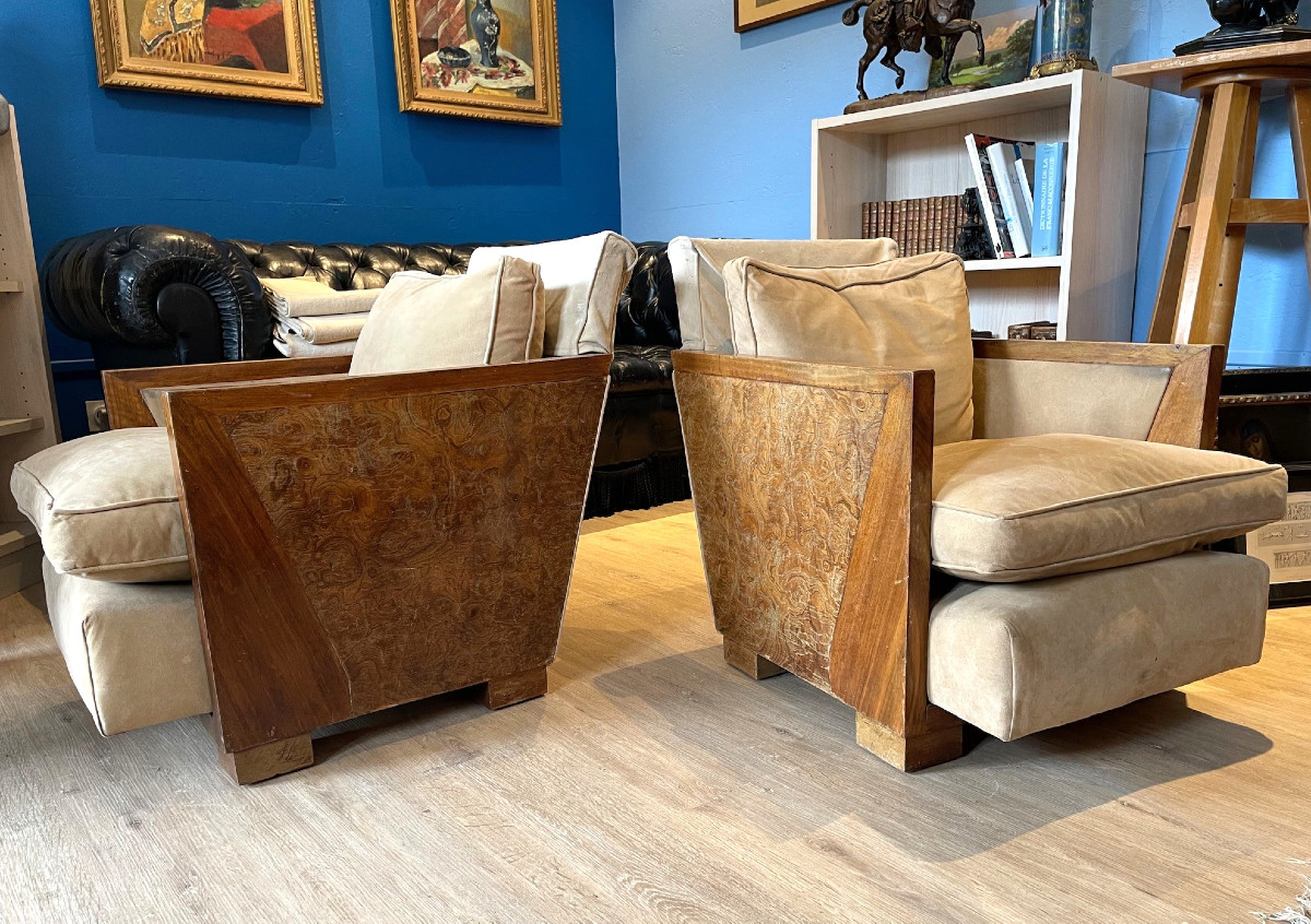 Pair Of Art Deco Armchairs -photo-4