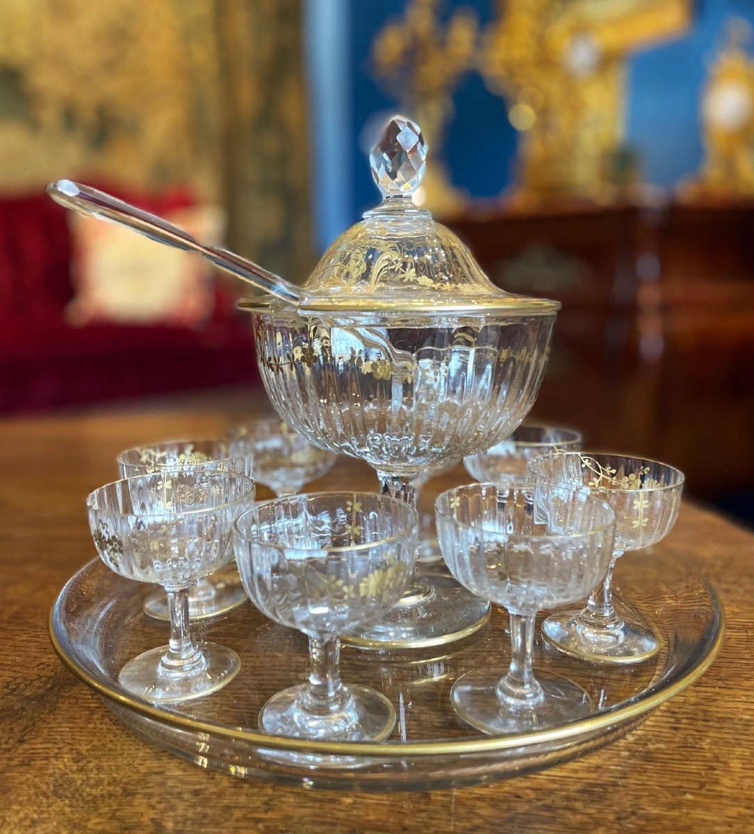 Gold Crystal Punch Set
