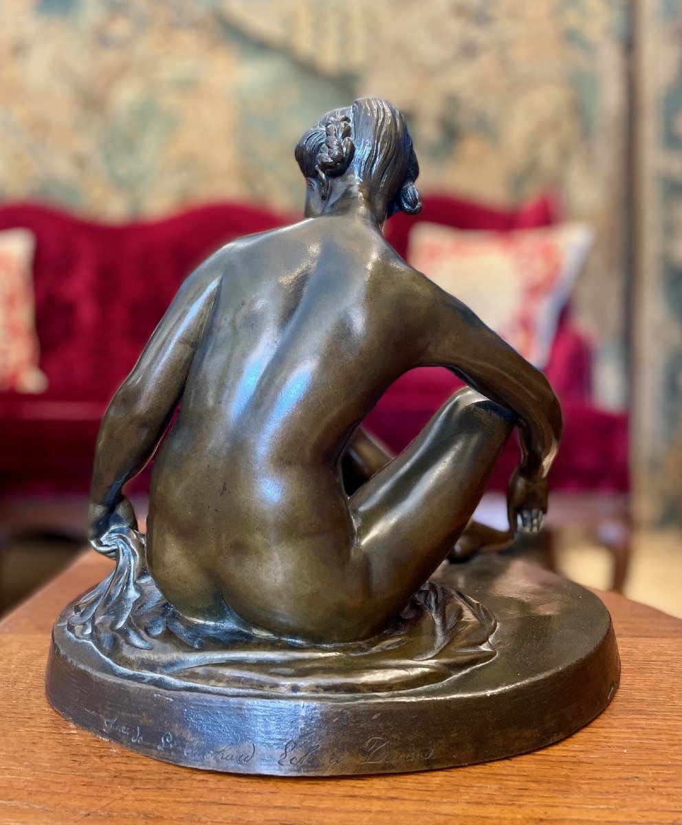 Venus Assise, Bronze Vers 1840-photo-4