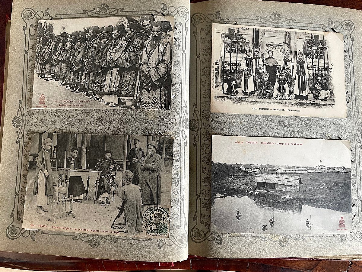 deux albums de cartes postales indochine dieulefils-photo-2