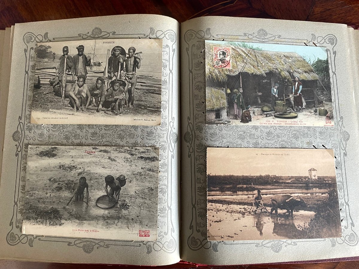 deux albums de cartes postales indochine dieulefils-photo-1
