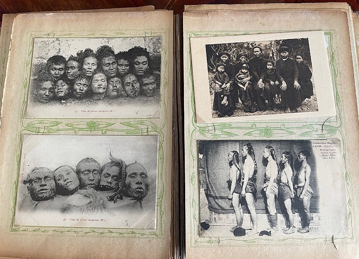 deux albums de cartes postales indochine dieulefils-photo-5