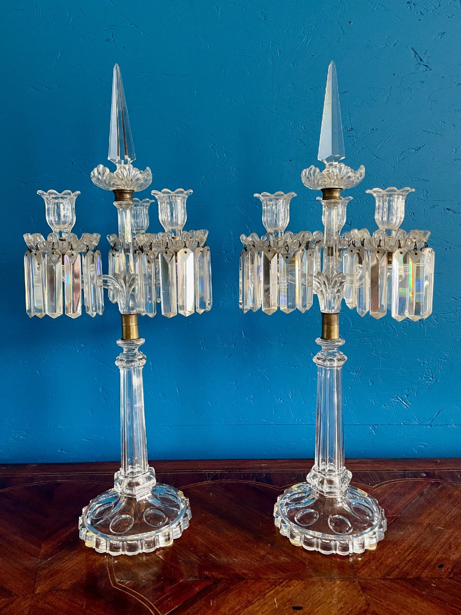 Large Pair Of Baccarat Chandeliers