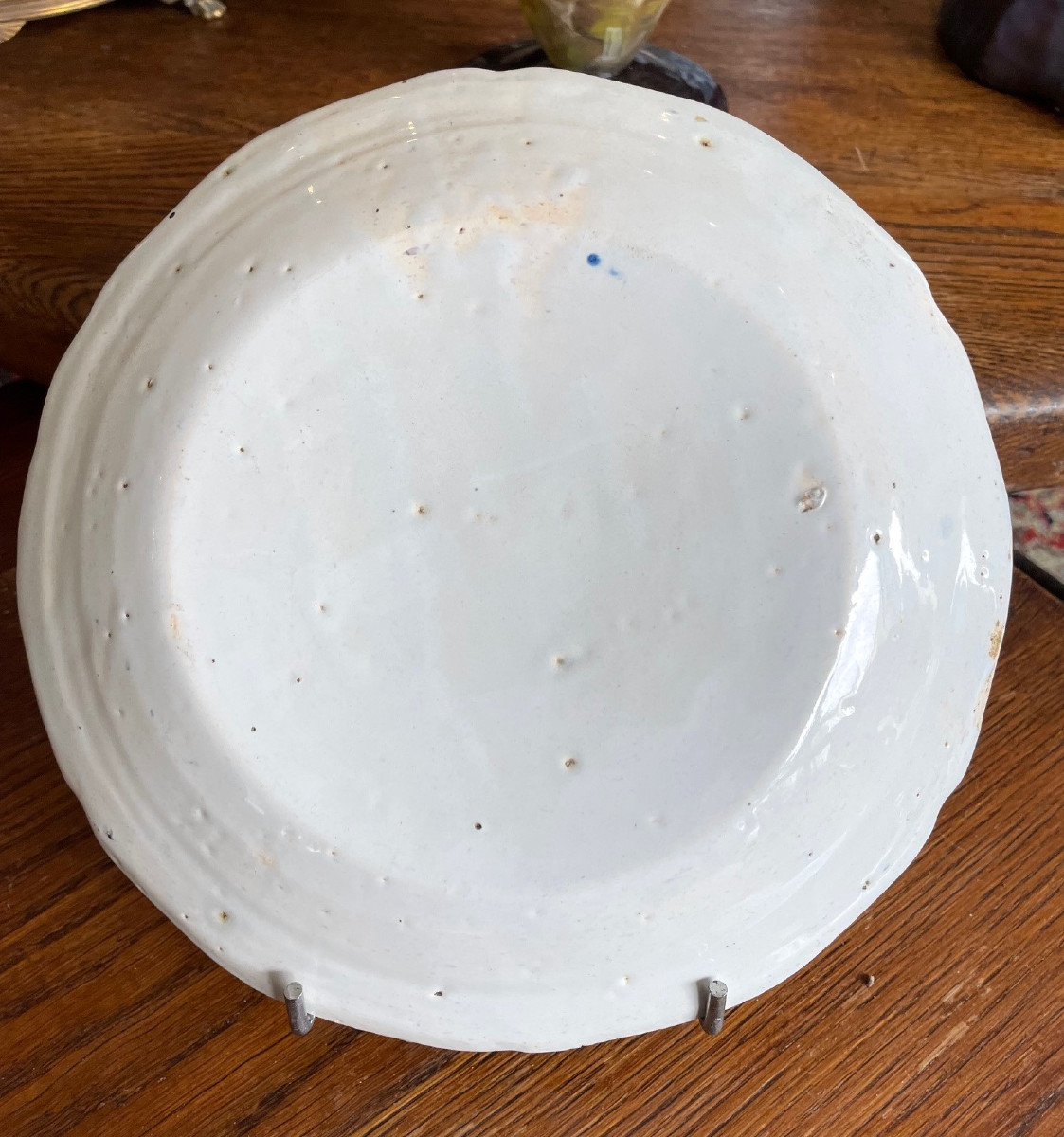Assiette patronymique Nevers 18eme siecle-photo-2