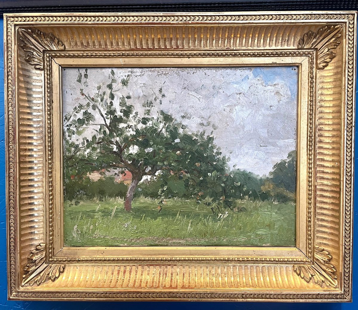 paire d'huiles sur toiles, etudes de paysage-photo-2