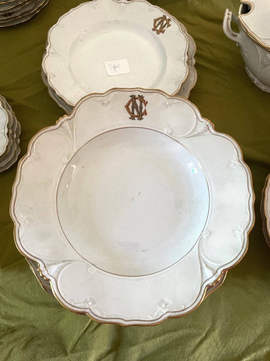 Important service art nouveau en porcelaine de Limoges-photo-2