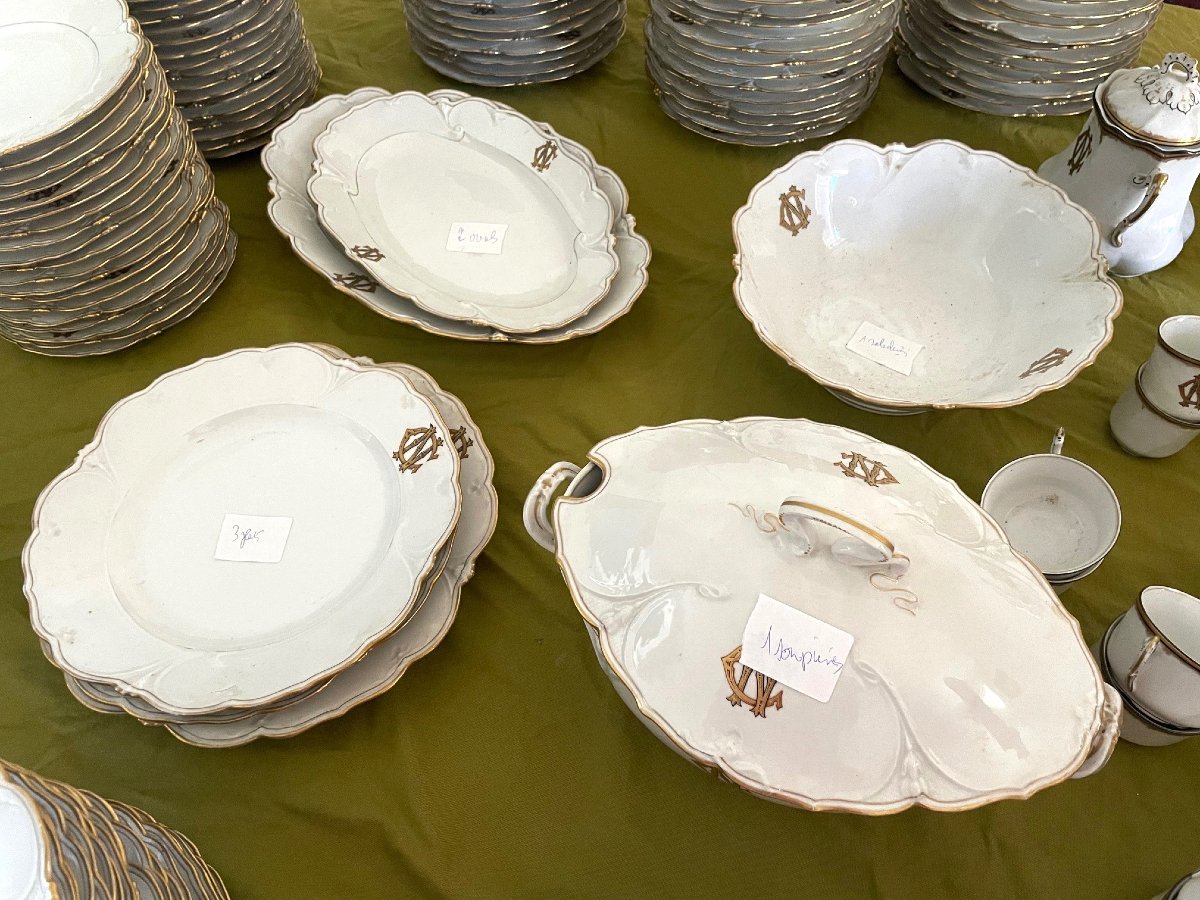 Important service art nouveau en porcelaine de Limoges-photo-2