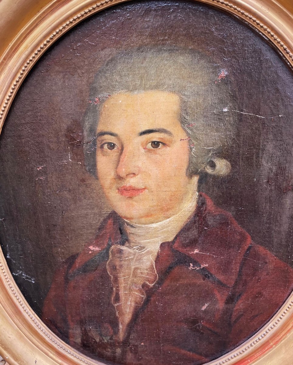 Portrait d&#039;homme, tableau XVIIIeme-photo-3