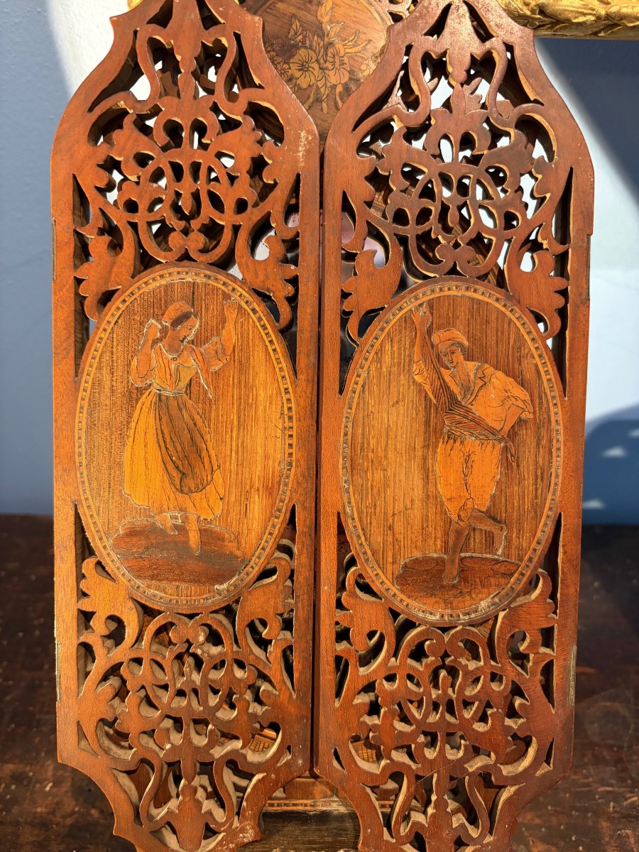 Sorrento Marquetry Travel Mirror-photo-3