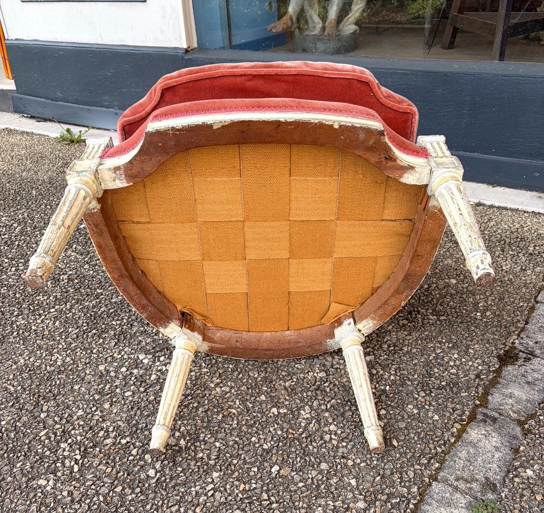 Pair Of 18th-century Bergère Chairs With Detached Columns-photo-3