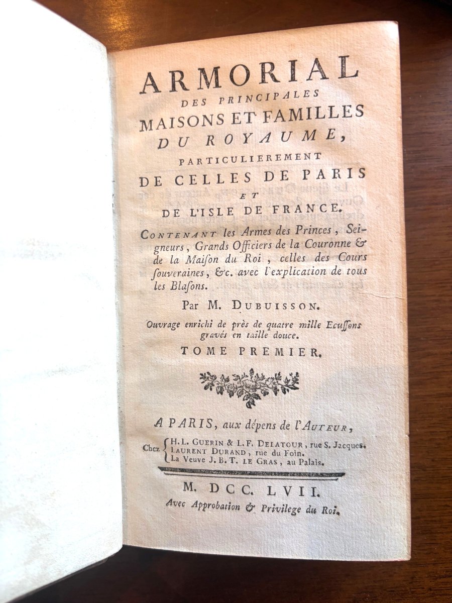 Armorial par Dubuisson 1757-photo-2