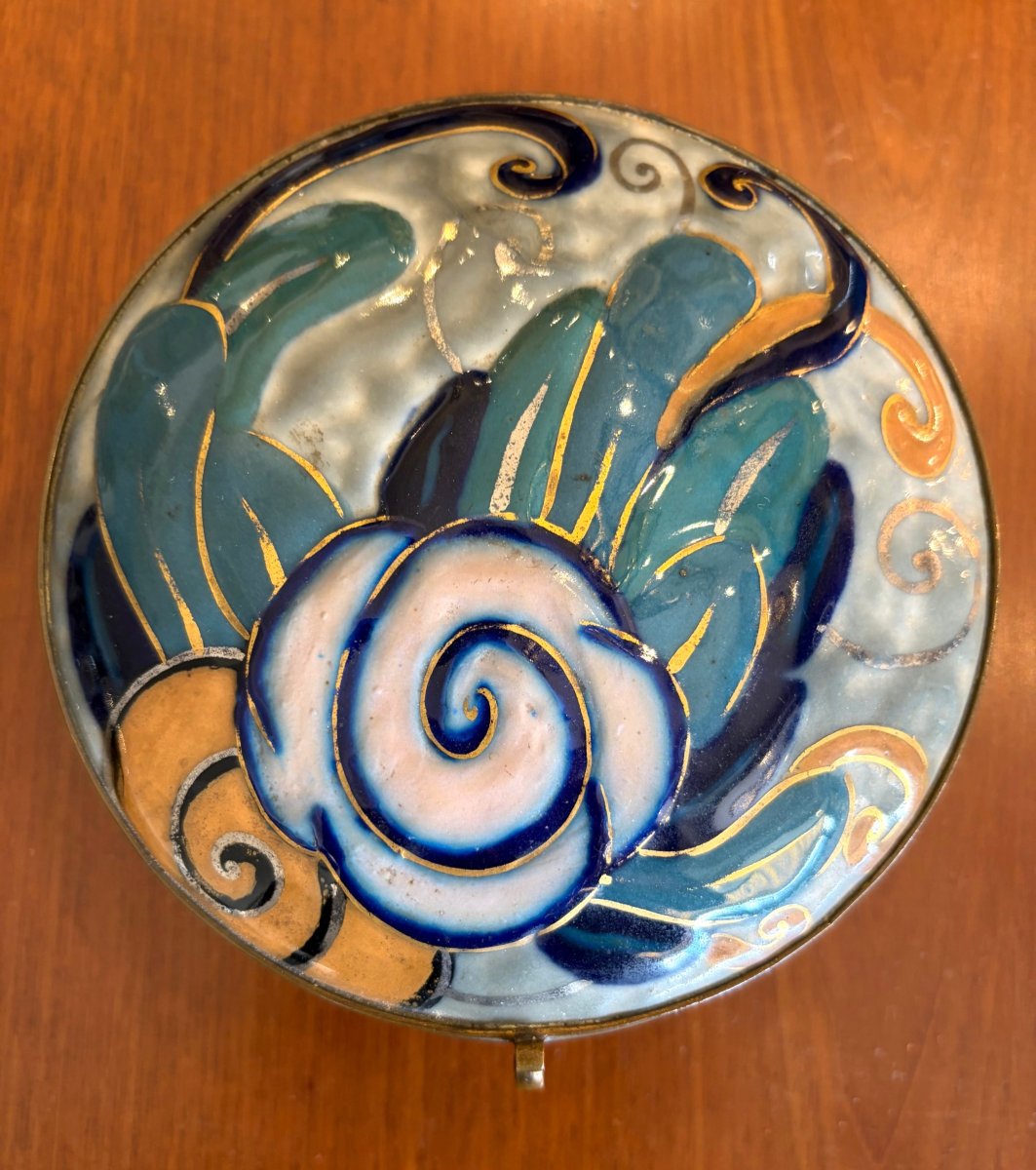 Limoges Art Deco Porcelain Taraud Box-photo-2